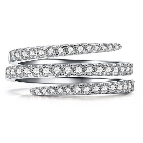 ✨Fever Macro Pave Beautiful Thin Stackable Rings for Women, MARR9197 - Picture 1 of 6